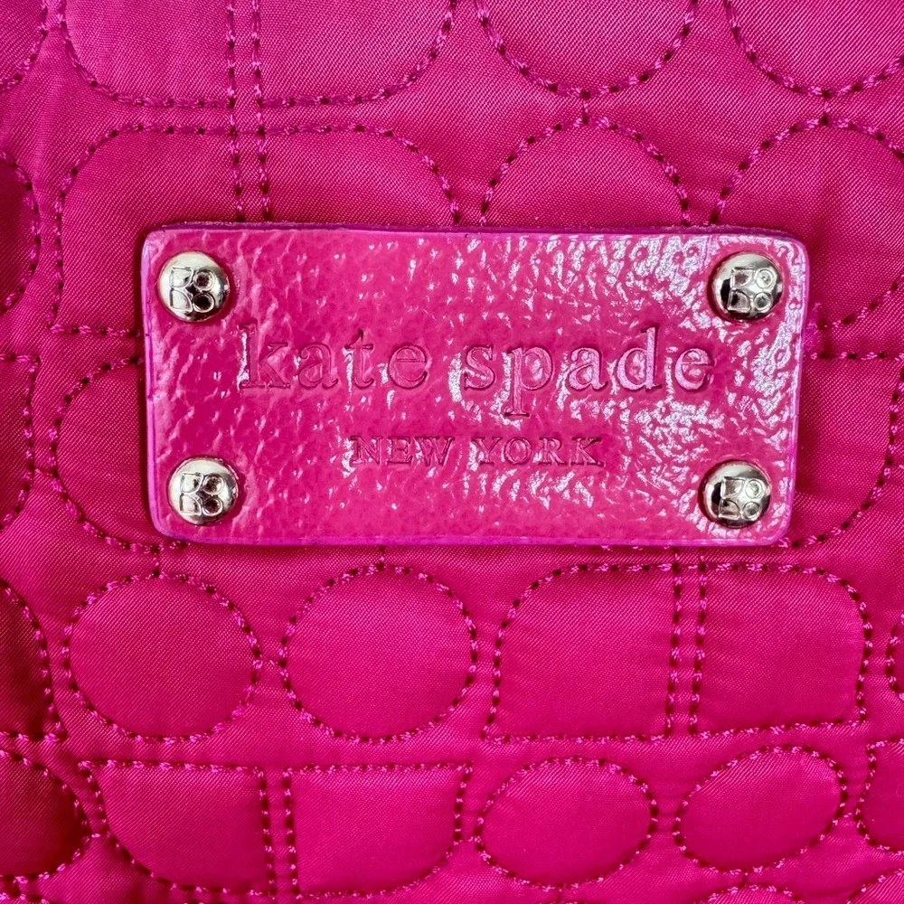 Kate Spade Hot Pink Quilted Tote Bag